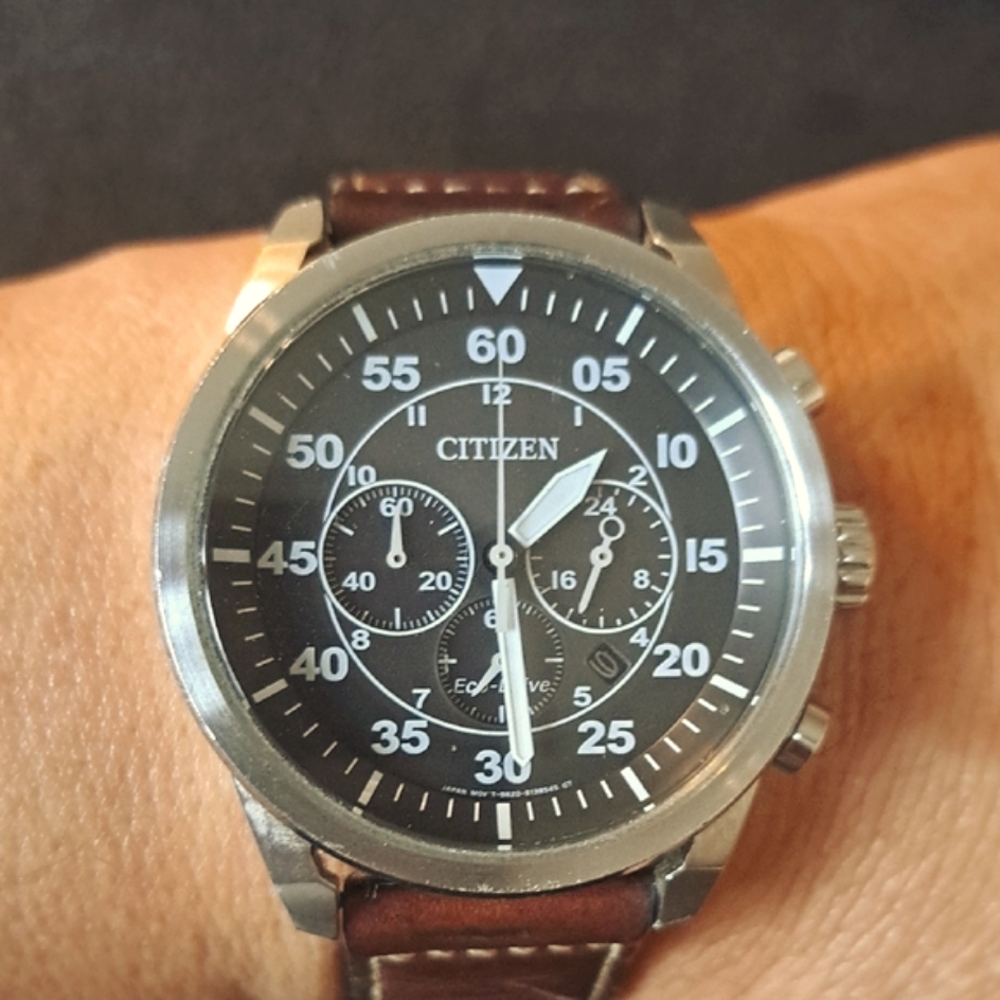 Citizen Eco-Drive Brown Leather Watch